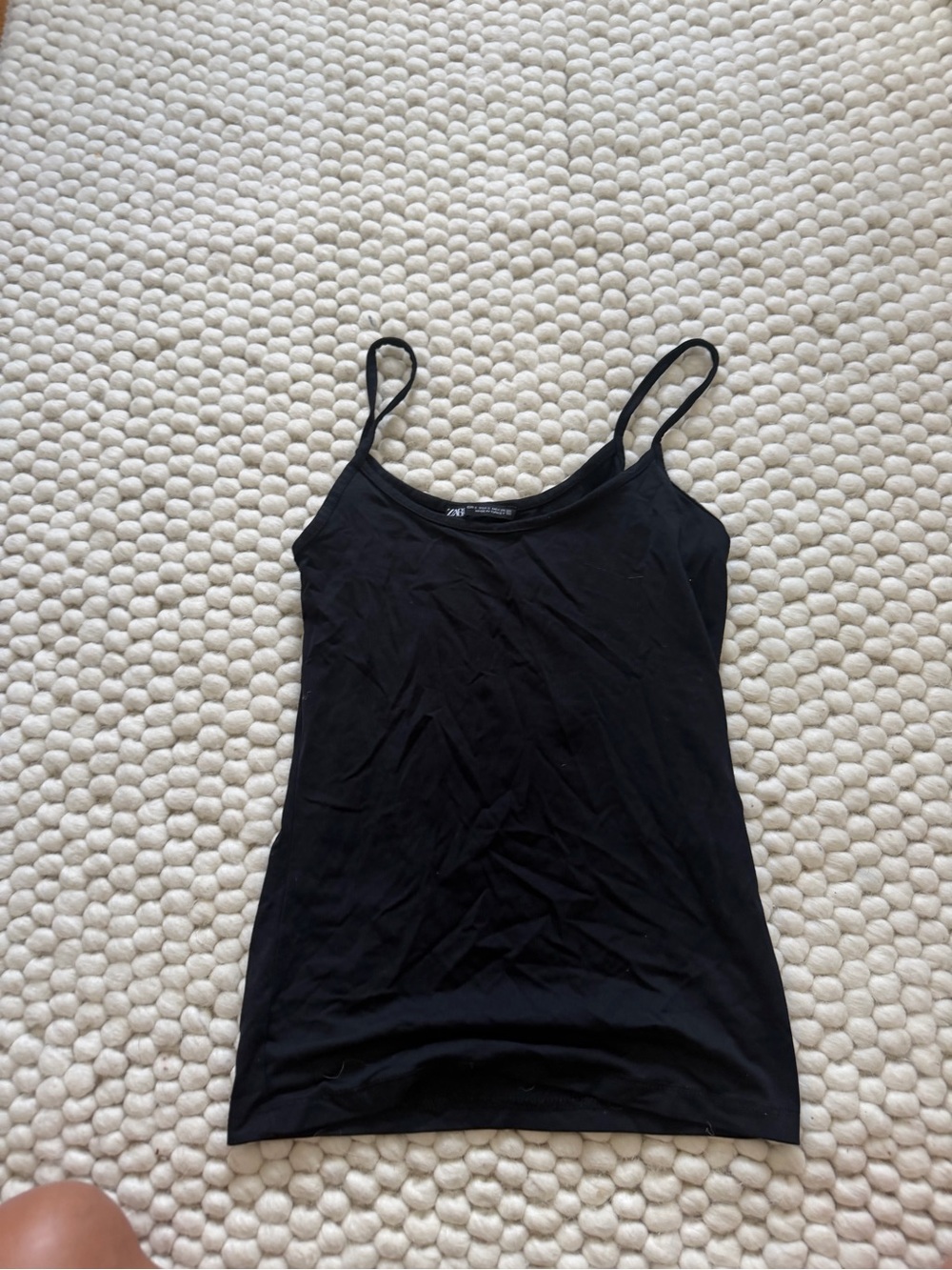 Zara Black Slim Spaghetti-Strap Camisole